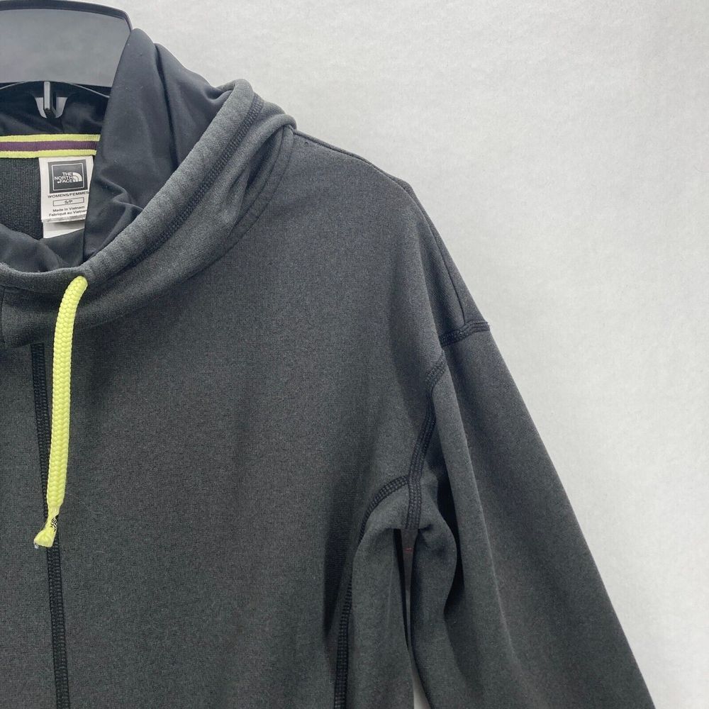 The North Face‎ Pullover Hoodie Women's Small Gray Fleece Mock Neck Long Sleeve - Picture 3 of 16